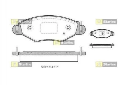 Тормозные колодки дисковые для Peugeot STARLINE BD S133 фото товара