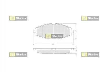 <strong>Гальмівні колодки дискові STARLINE BD S134 (фото 1)</strong>