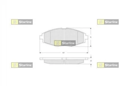 Гальмівні колодки дискові для STARLINE BD S134 фото товару