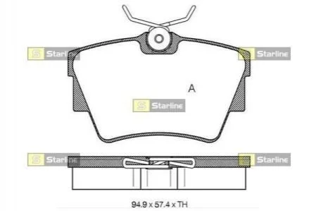 <strong>Тормозные колодки дисковые STARLINE BD S136 (фото 1)</strong>