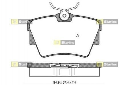 Тормозные колодки дисковые STARLINE BD S136 фото товара