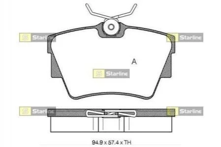 Тормозные колодки дисковые для STARLINE BD S136 фото товара