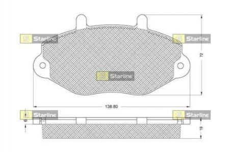 <strong>Гальмівні колодки дискові STARLINE BD S137 (фото 1)</strong>