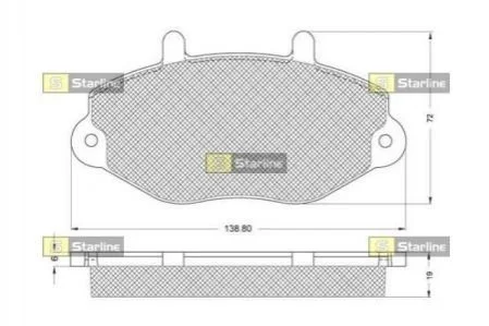 Гальмівні колодки дискові для STARLINE BD S137 фото товару