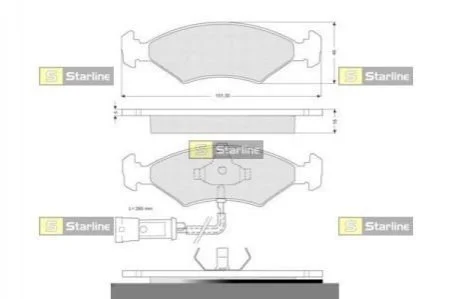 <strong>Тормозные колодки дисковые STARLINE BD S141 (фото 1)</strong>