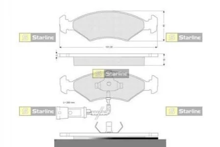 Тормозные колодки дисковые для Ford STARLINE BD S141 фото товара