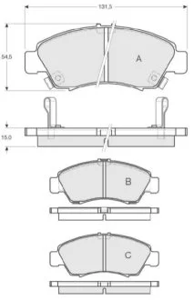 Гальмівні колодки дискові для STARLINE BD S151 фото товару