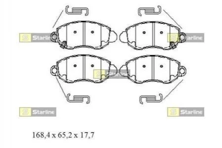 Гальмівні колодки дискові для STARLINE BD S152 фото товару