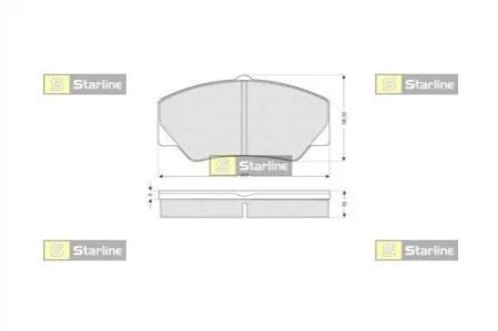 Гальмівні колодки дискові для STARLINE BD S154 фото товару