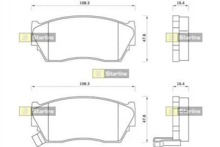 Гальмівні колодки дискові для Nissan STARLINE BD S161 фото товару