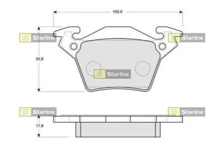 <strong>Гальмівні колодки дискові STARLINE BD S165 (фото 1)</strong>