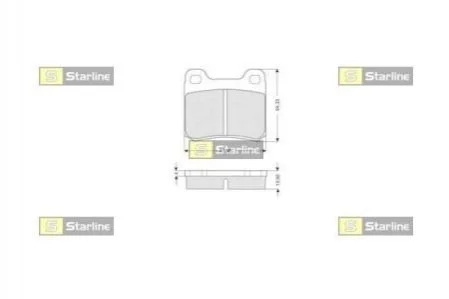 Гальмівні колодки дискові для STARLINE BD S169 фото товару