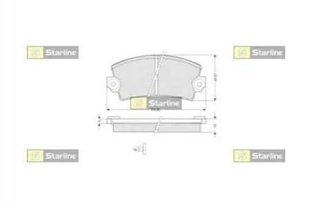 <strong>Гальмівні колодки дискові STARLINE BD S175 (фото 1)</strong>