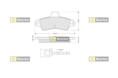 Гальмівні колодки дискові для Ford STARLINE BD S176 фото товару