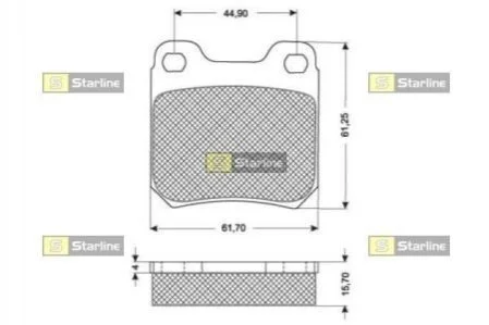 Гальмівні колодки дискові для STARLINE BD S184 фото товару
