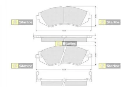<strong>Гальмівні колодки дискові STARLINE BD S188 (фото 1)</strong>