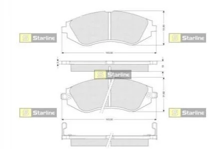 Гальмівні колодки дискові для STARLINE BD S188 фото товару
