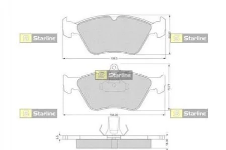 Гальмівні колодки дискові для STARLINE BD S192 фото товару