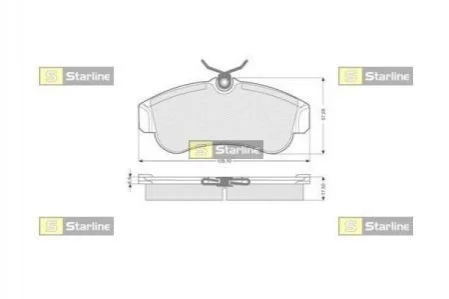 <strong>Тормозные колодки дисковые STARLINE BD S203 (фото 1)</strong>
