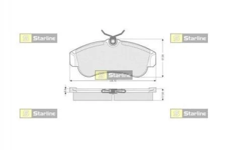Тормозные колодки дисковые для STARLINE BD S203 фото товара