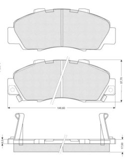 Гальмівні колодки дискові STARLINE BD S214