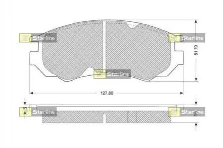 Гальмівні колодки дискові для Nissan STARLINE BD S215 фото товару