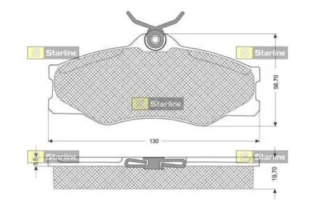 <strong>Гальмівні колодки дискові STARLINE BD S229 (фото 1)</strong>