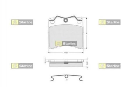 <strong>Тормозные колодки дисковые STARLINE BD S236 (фото 1)</strong>