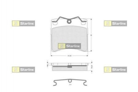 Тормозные колодки дисковые STARLINE BD S236 (фото 1)