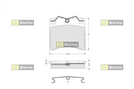 Тормозные колодки дисковые для Volkswagen STARLINE BD S236 фото товара