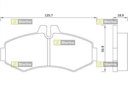 Гальмівні колодки дискові для STARLINE BD S241 фото товару