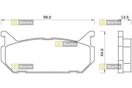 Гальмівні колодки дискові для Mazda STARLINE BD S246 фото товару