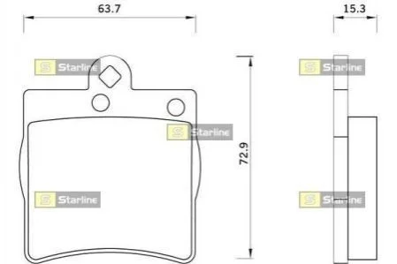 Гальмівні колодки дискові для STARLINE BD S267 фото товару