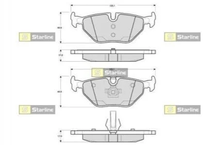 Гальмівні колодки дискові для STARLINE BD S270 фото товару