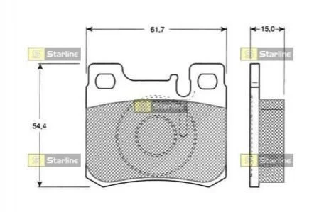 Гальмівні колодки дискові для Mercedes STARLINE BD S283 фото товару