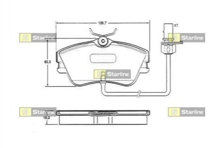 <strong>Гальмівні колодки дискові STARLINE BD S288 (фото 1)</strong>