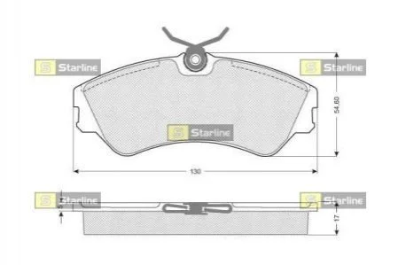 <strong>Гальмівні колодки дискові STARLINE BD S298 (фото 1)</strong>