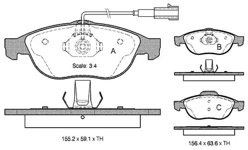 <strong>Гальмівні колодки дискові STARLINE BD S303 (фото 1)</strong>
