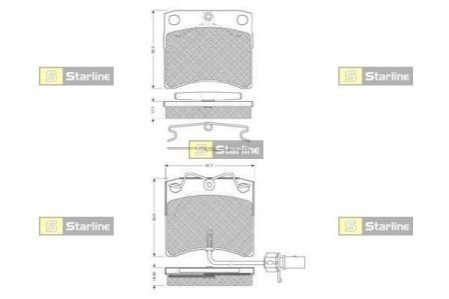 Тормозные колодки дисковые STARLINE BD S305 (фото 1)