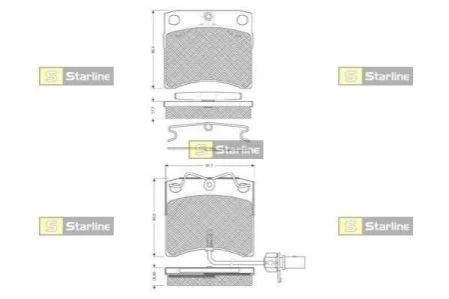 Гальмівні колодки дискові для STARLINE BD S305 фото товару