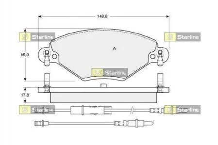 <strong>Гальмівні колодки дискові STARLINE BD S341 (фото 1)</strong>