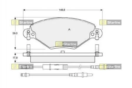 Гальмівні колодки дискові для STARLINE BD S341 фото товару