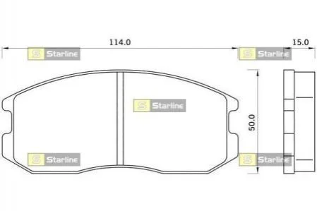 <strong>Гальмівні колодки дискові STARLINE BD S350 (фото 1)</strong>