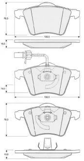 Тормозные колодки дисковые для Ford, Volkswagen, Seat STARLINE BD S354 фото товара