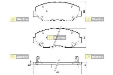 Тормозные колодки дисковые для Honda STARLINE BD S356 фото товара