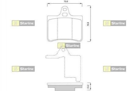 <strong>Гальмівні колодки дискові STARLINE BD S358 (фото 1)</strong>