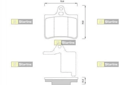 Тормозные колодки дисковые для Citroen STARLINE BD S358 фото товара