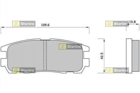 <strong>Гальмівні колодки дискові STARLINE BD S366 (фото 1)</strong>