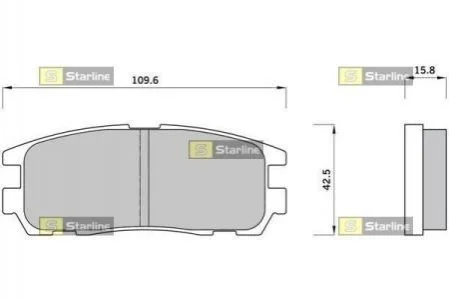 Гальмівні колодки дискові для STARLINE BD S366 фото товару