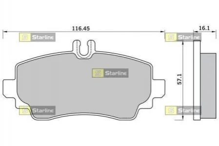 <strong>Тормозные колодки дисковые STARLINE BD S369 (фото 1)</strong>
